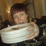 Sharon with all the empty plates!