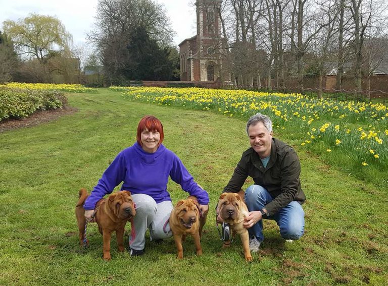 Sharon & David with their Shar Pei